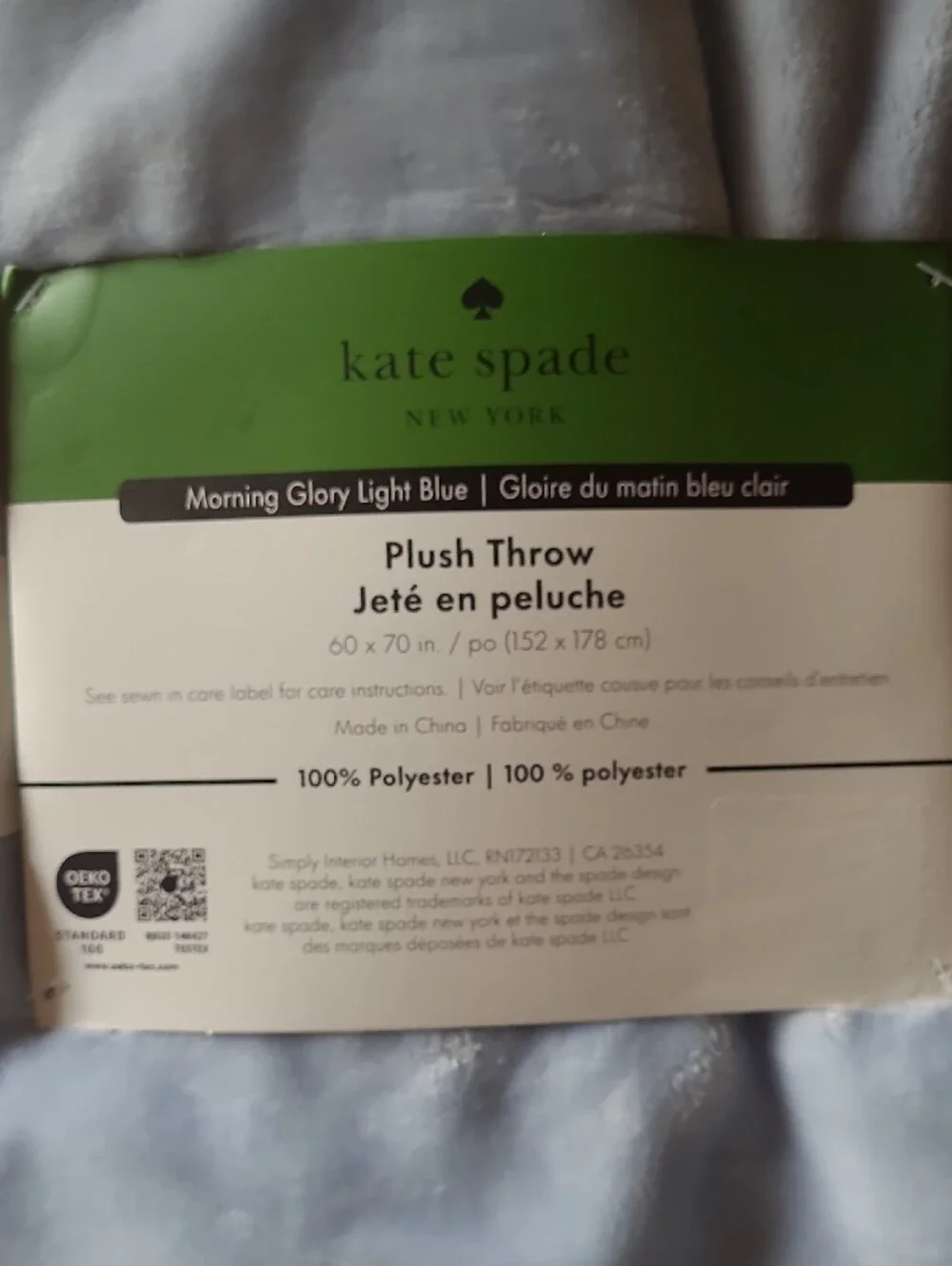 Kate Spade Plush Throw Blanket